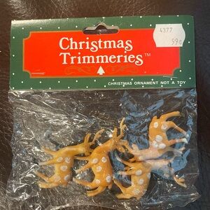 Vintage Christmas Miniature Craft Deer with Spots, NIP